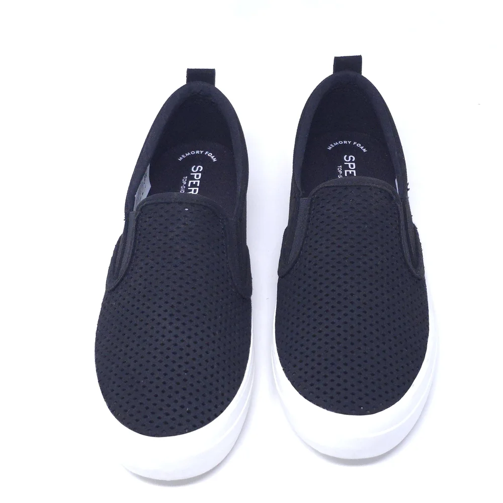 Sperry Crest Twin Gore Perf Black 9 M (B) - Picture 7 of 11